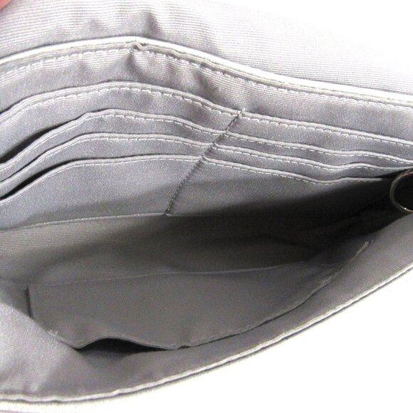 LIKE NEW "COACH" ORGANIZER WRISTLET + CARD SLOTS + KEY LEASH SOFT SILVER - Picture 3 of 12